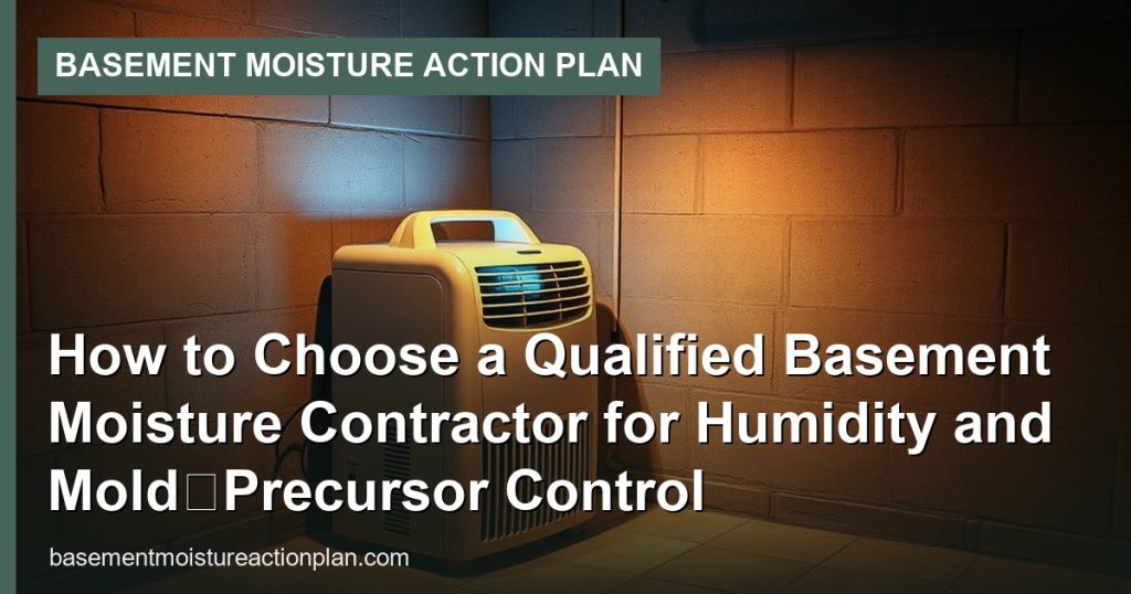 How to Choose a Qualified Basement Moisture Contractor for Humidity and Mold‑Precursor Control