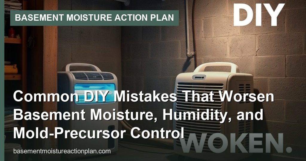 Common DIY Mistakes That Worsen Basement Moisture, Humidity, and Mold-Precursor Control
