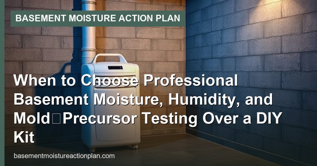 When to Choose Professional Basement Moisture, Humidity, and Mold‑Precursor Testing Over a DIY Kit