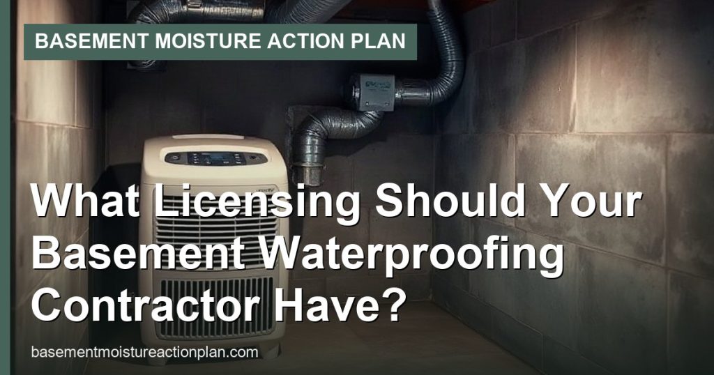 What Licensing Should Your Basement Waterproofing Contractor Have? - Basement Moisture Action Plan