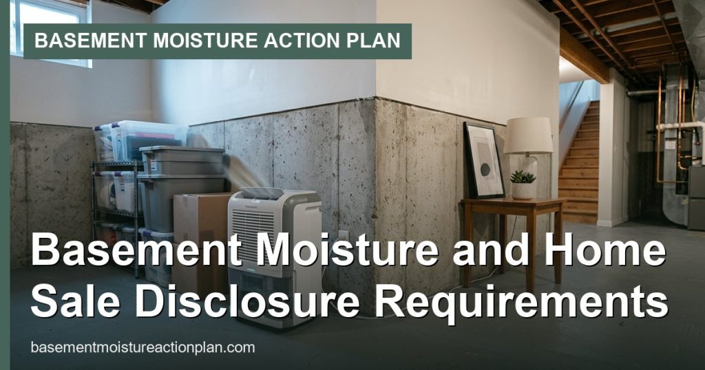 Basement Moisture and Home Sale Disclosure Requirements - Basement Moisture Action Plan