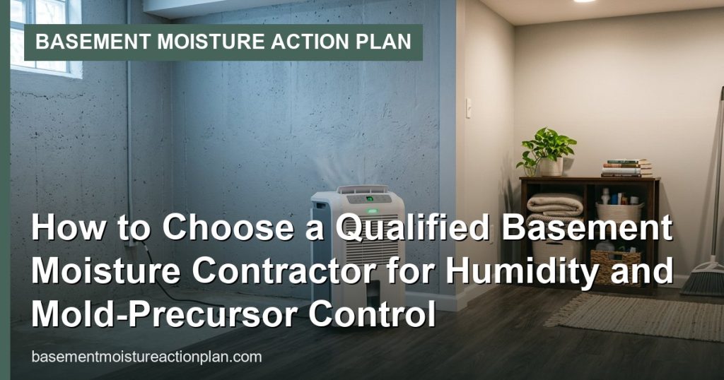 How to Choose a Qualified Basement Moisture Contractor for Humidity and Mold‑Precursor Control - Basement Moisture Action Plan